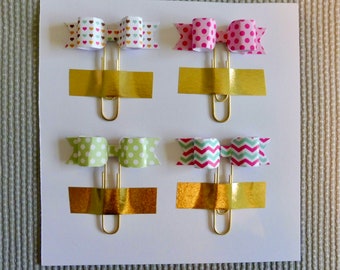 Gerber Daisies Bottle cap Planner Clips Bookmarkers Set of Four Gerber Daisies Bottle cap Planner Clips Bookmarkers Set of Four