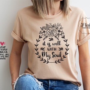 C’est bien avec mon âme SVG, PNG, DXF Bundle Digital Clipart, Bible Verse Svg, Faith Svg, Paroles inspirantes, Christian Svg, Citations Svg