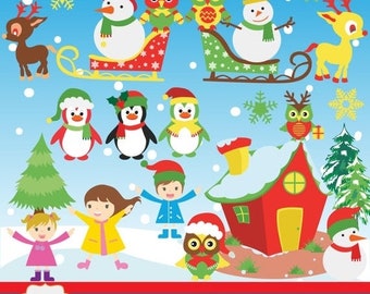 80 Off Santa Claus Is Coming To Town Digital Clipart Etsy