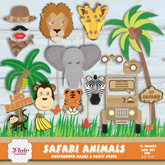 SAFARI ANIMALS Photo Booth Masks and Party Props Printable - Etsy UK SAFARI ANIMALS Photo Booth Masks and Party Props Printable - Etsy UK