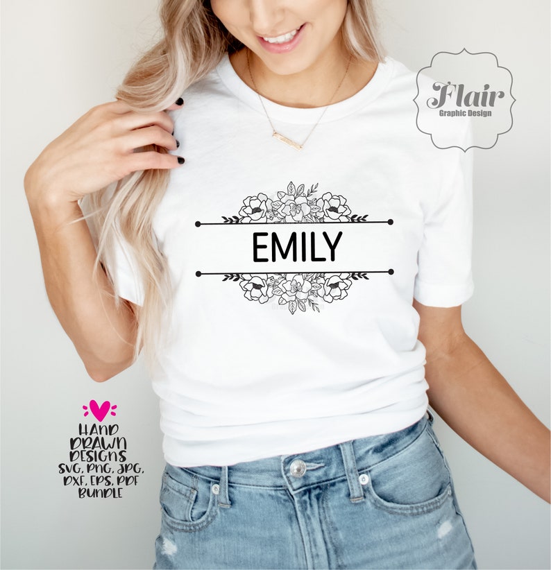 Roses Split Monograms SVG PNG DXF Bundle Series 1 - Etsy