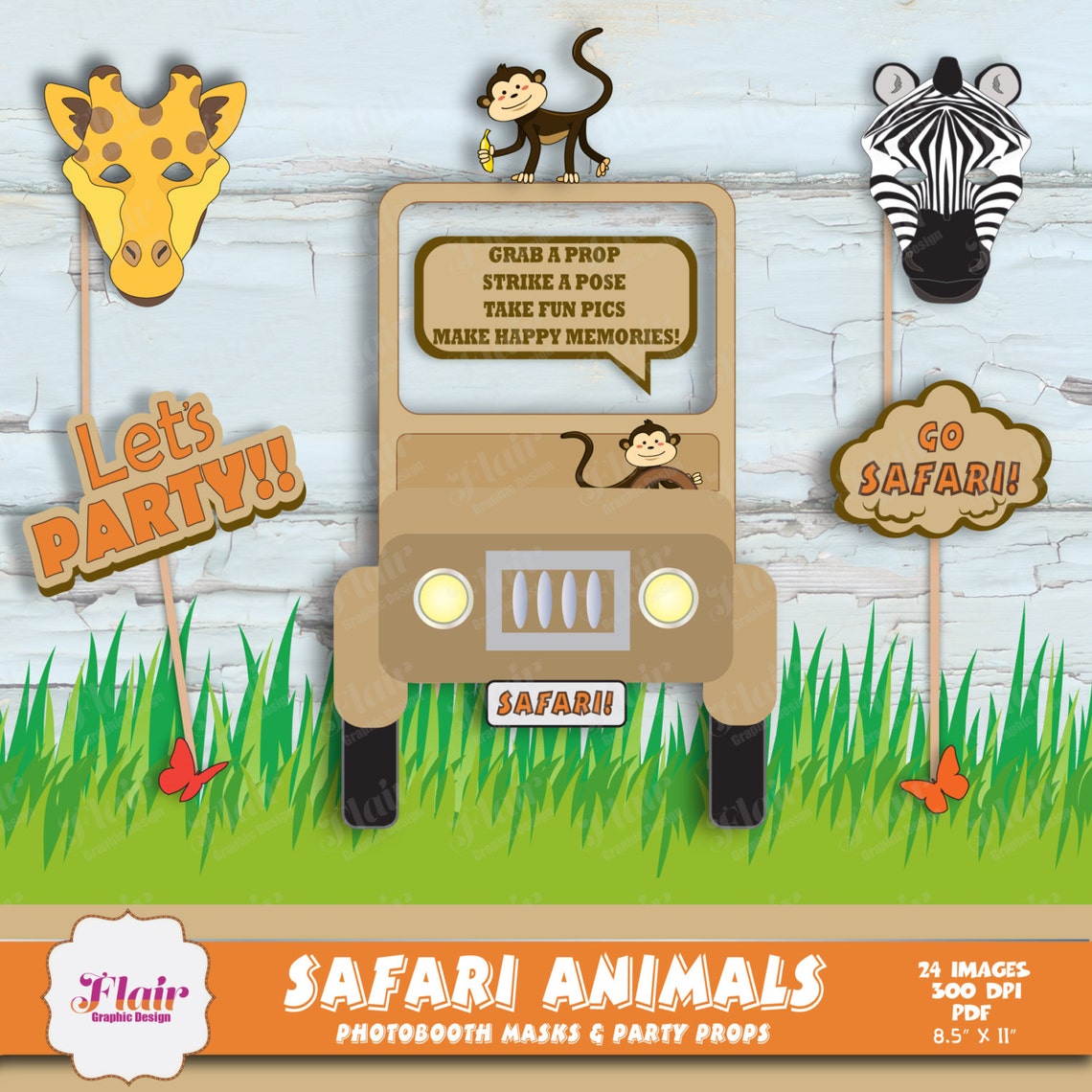 safari-animals-photo-booth-masks-and-party-props-printable-etsy-australia
