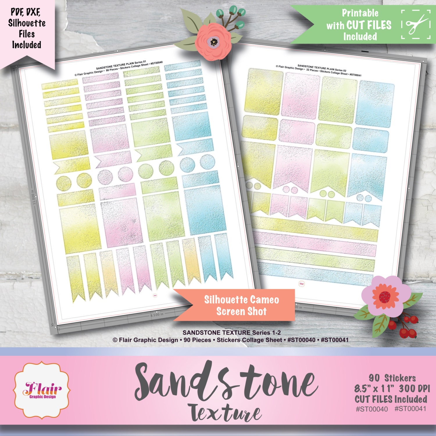 SANDSTONE TEXTURE Plain Stickers Beach Sand Stickers Spring Etsy