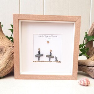 Surfers Gift Beach Lovers Personalised Pebble Picture , Surfing, Luxury Beach Decor, Family and Engagement Gift Framed Art bild 12