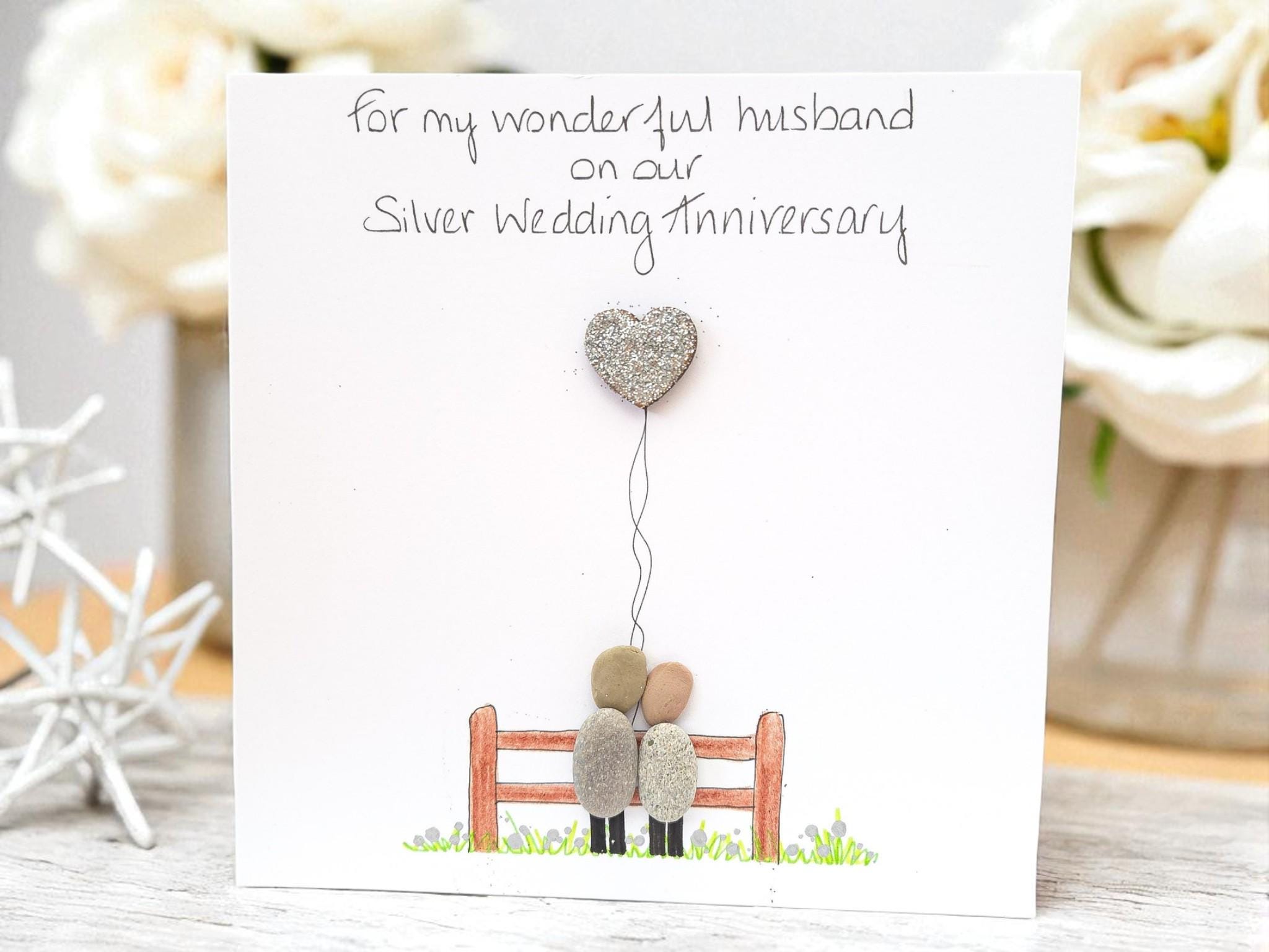 Wedding Anniversary Handmade Card Art Golden, Silver, Ruby, Tin ...