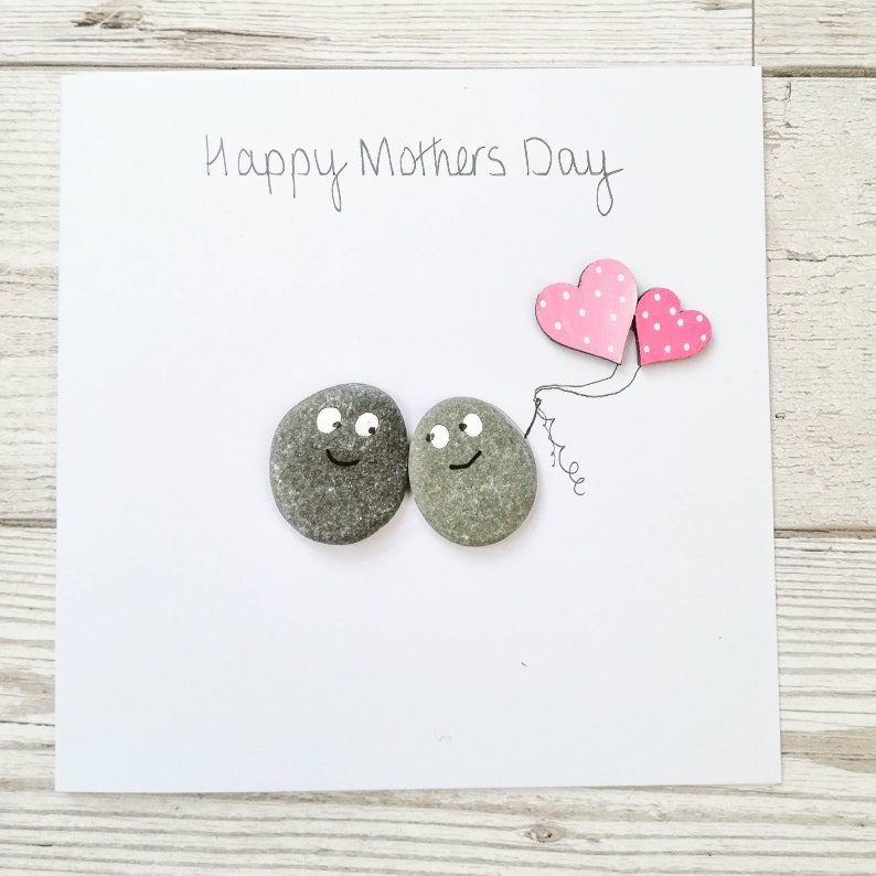 Mum pebble Art Birthday Card Mothers Day My Mum My Rock Etsy