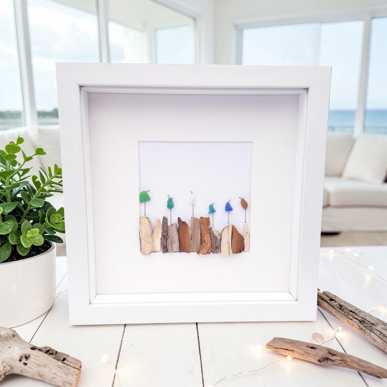 Sea Glass Art | Coastal Wall Art | Beach House Decor | Driftwood ...