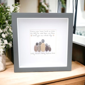 Grandma, Nana Framed Gift for Mothers Day, Nanny Family Pebble Art Personalised From Grandchildren image 7