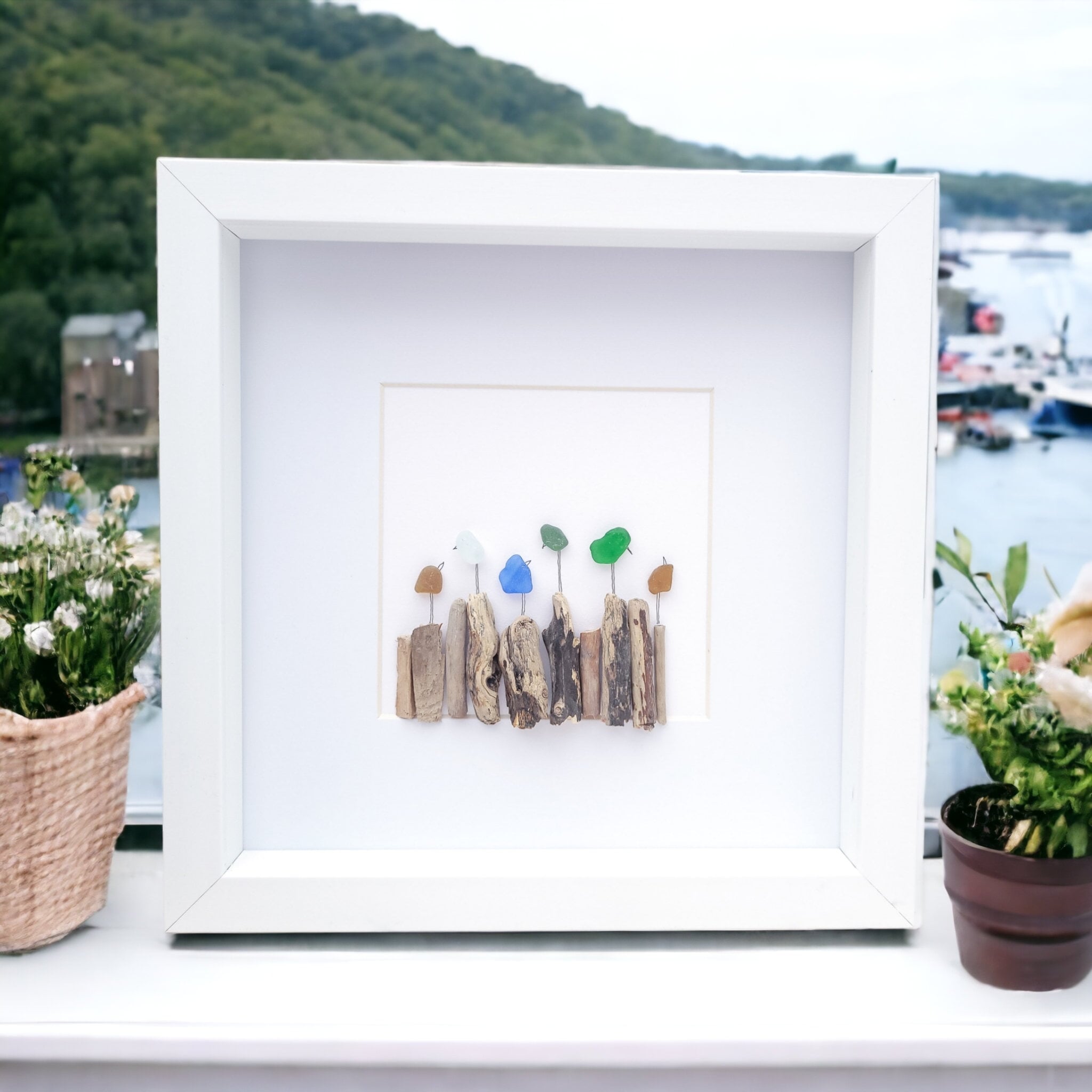 Sea Glass Art | Coastal Wall Art | Beach House Decor | Driftwood ...
