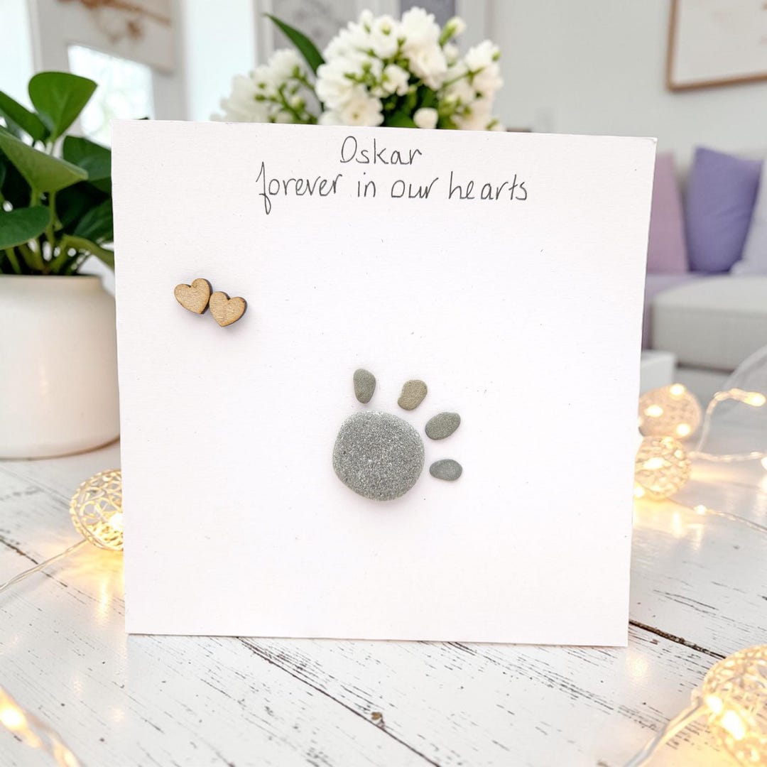 Dog Cat Pet Loss Memorial Luxury Card, Pet Memorial Thinking of You ...