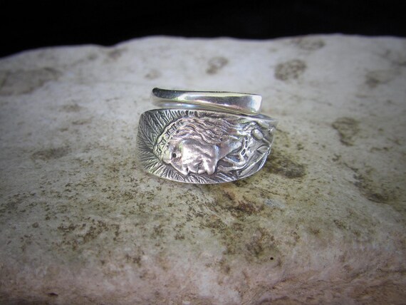 Native American Spoon Ring Sterling Silver Etsy