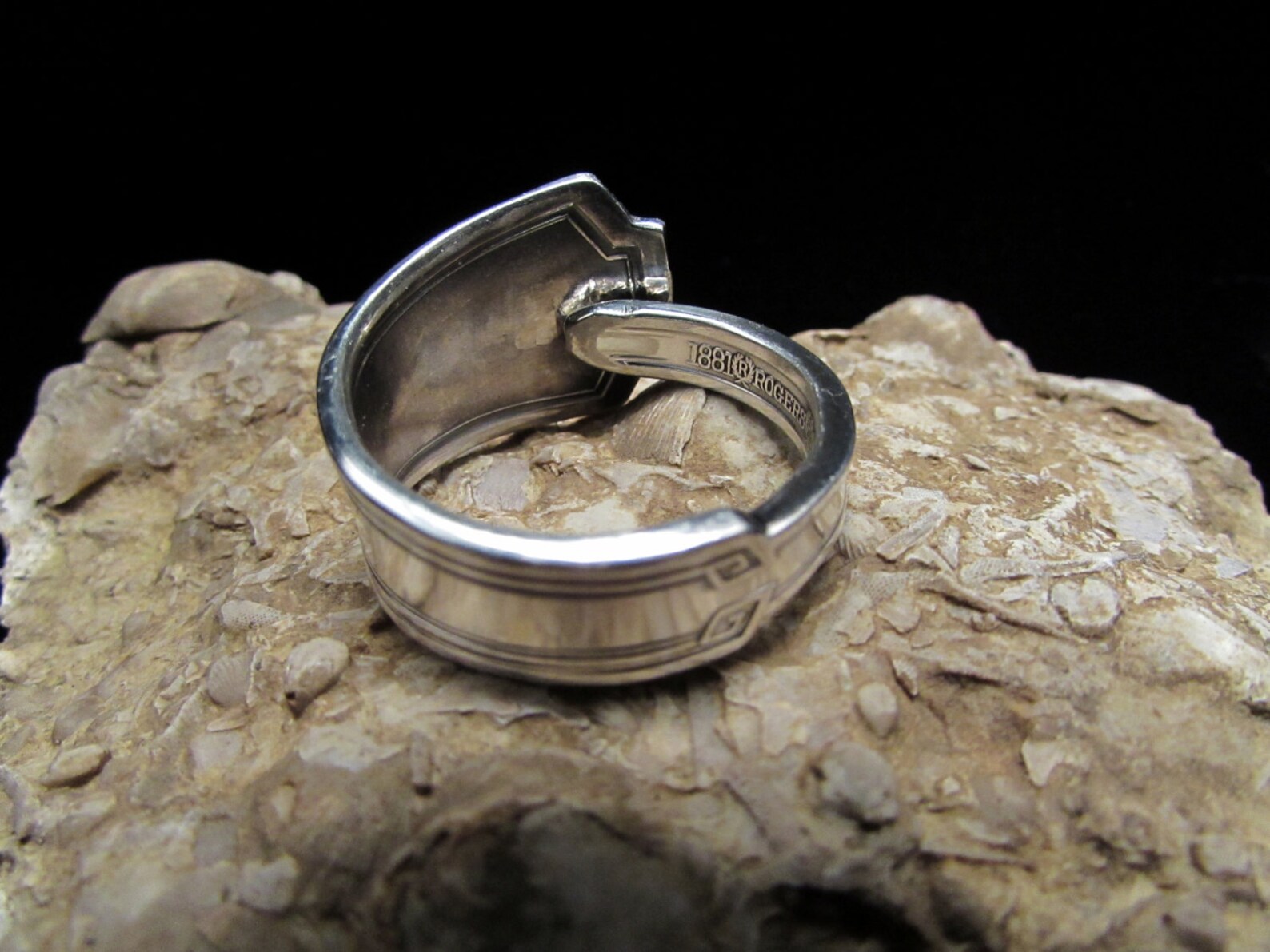 Men's spoon ring. 1881 Rogers Art Deco spoon ring.1915 Etsy