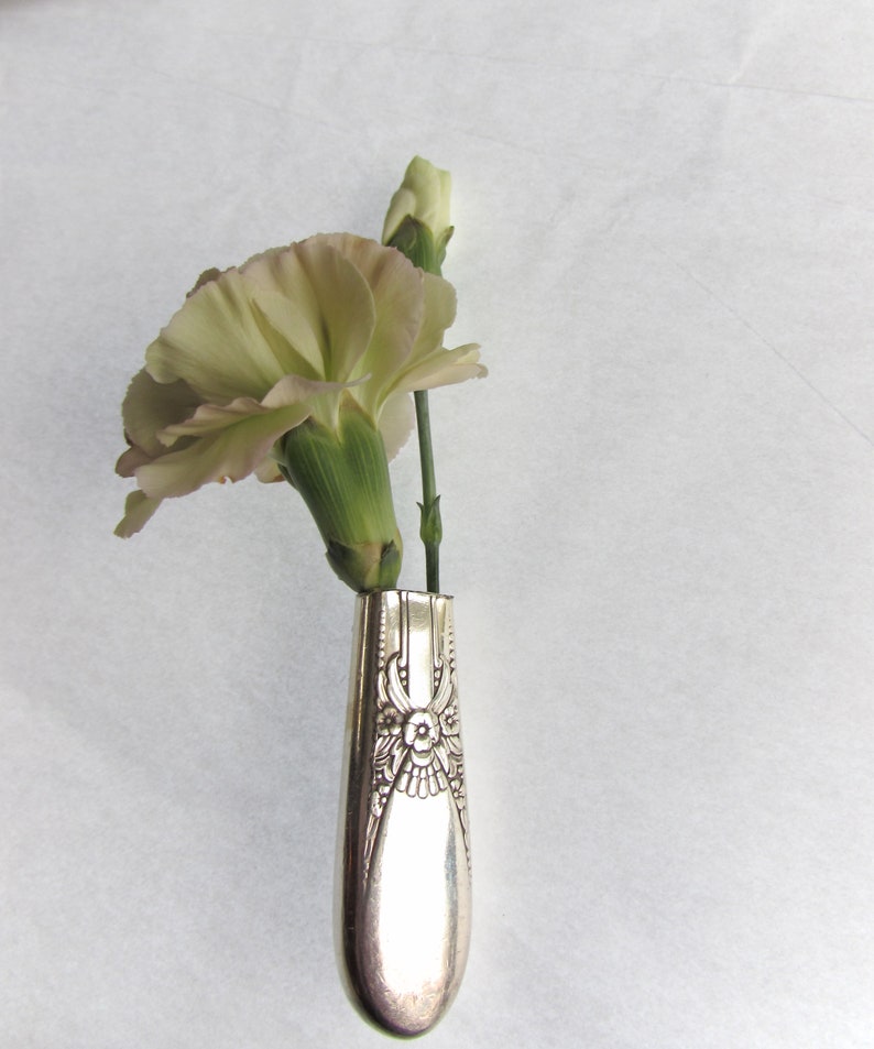 Lapel vase. Lapel pin created from a vintage 'Beloved' Etsy