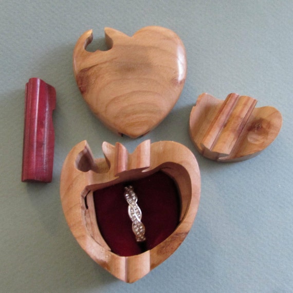 Ring Box Verlobungsring Box Hochzeit Ring Box Puzzle Box Etsy