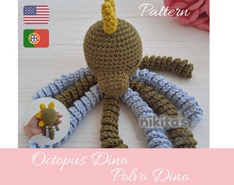 Dino - Octopus amigurumi pattern *** Digital file ***