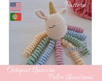 Unicorn - Octopus amigurumi pattern *** Digital file ***