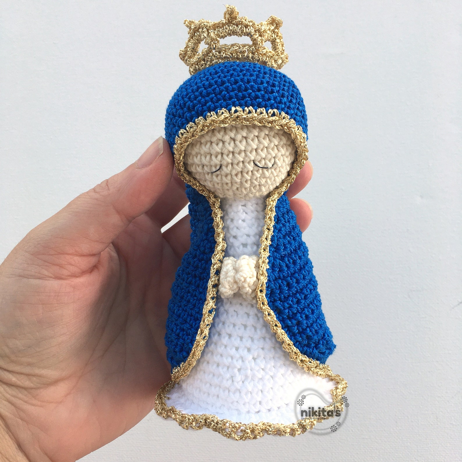 Virgin mary amigurumi holy mary in crochet Color veil and Etsy