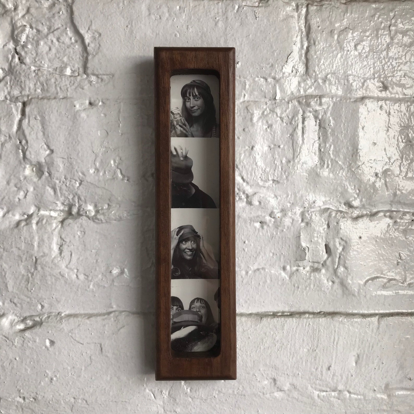 Walnut Photo Booth Frame: MCM Magnetic Picture Strip (1.5 x 8 inches) PhotoBooth