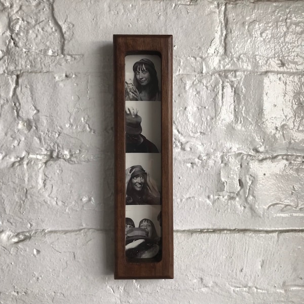 Walnut Photo Booth Frame: MCM Magnetic Picture Strip (1.5 x 8 inches) PhotoBooth