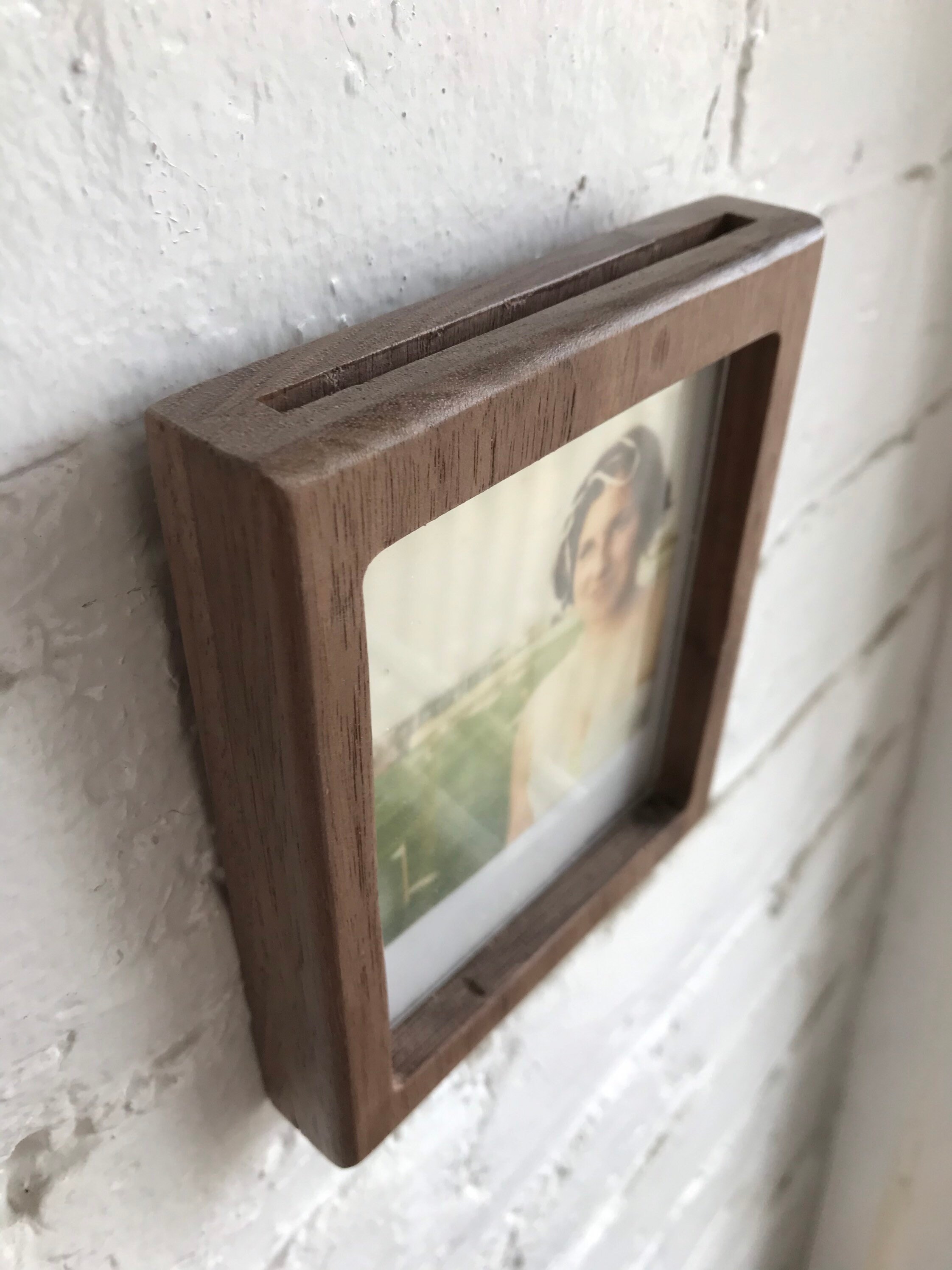 Walnut Picture Frame for 3.5 x 4.25 photo Etsy