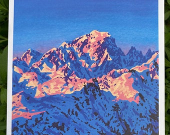 Mont Blanc postcard
