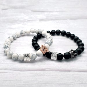 Gepersonaliseerde cadeaus voor beste vrienden | Aangepaste initiële armband | Bijpassende armbanden | Beste vriend armband | Bijpassende koppelarmbanden | BFF
