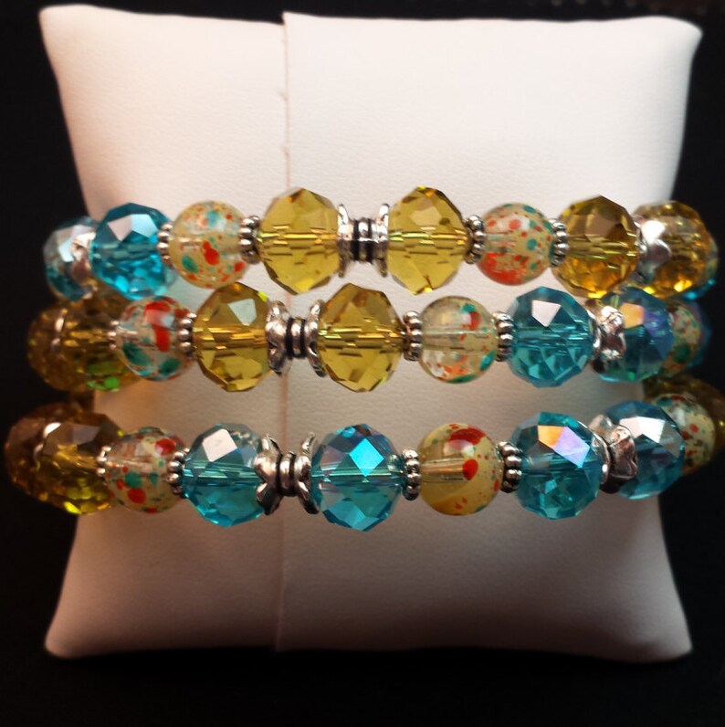 Memory Wire Coil Bracelet Etsy