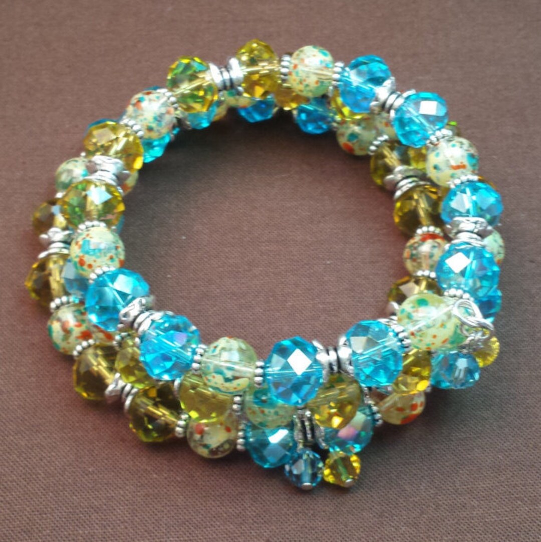 Memory Wire Coil Bracelet Etsy