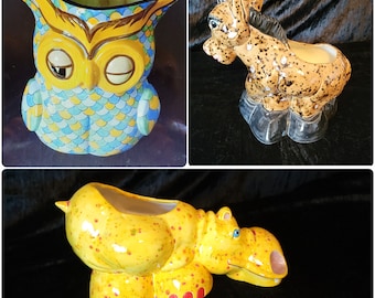 Small Ceramic Animal Planters