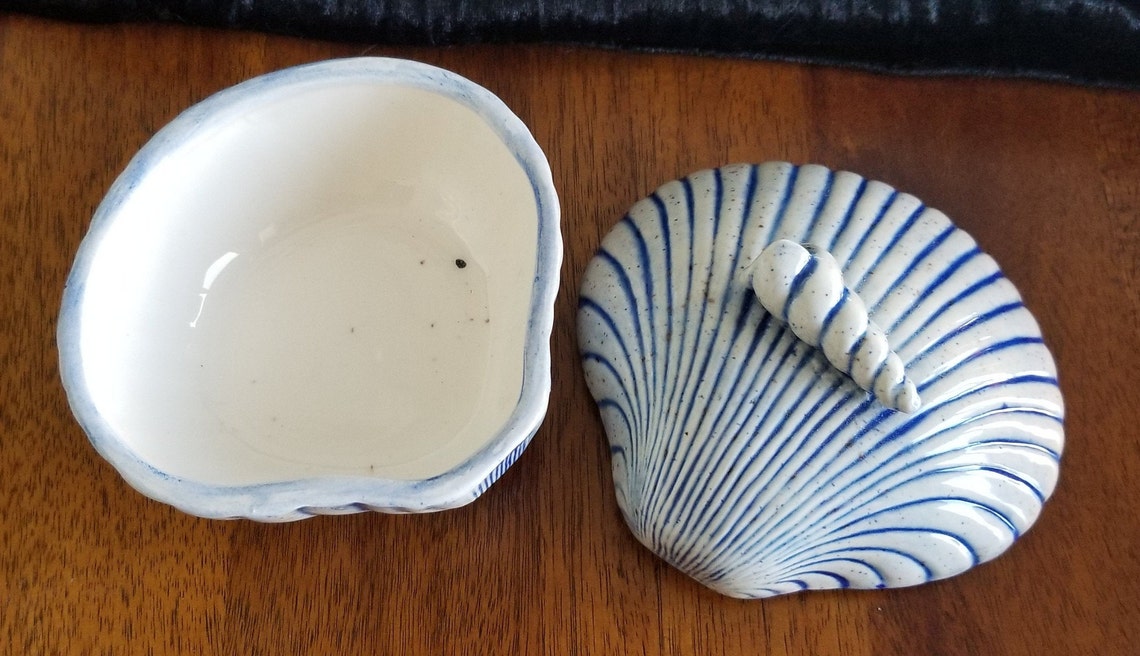 Ceramic Shell Jewelry Box | Etsy