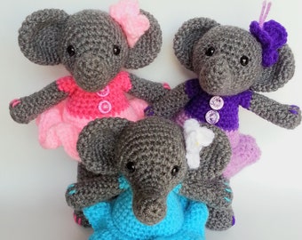 Handmade Crochet Elephant Collection