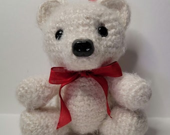 White Crochet Teddy Bear