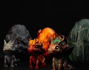 Elemental Hatchlings- Baby Dragons - Dragons /w Eggs