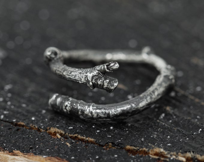 Arboris Ring, in Sterling Silver, Organic Twig Ring, Adjustable Twig Ring, Sterling Silver Branch Ring, Adjustable Silver Ring, Gift for Her