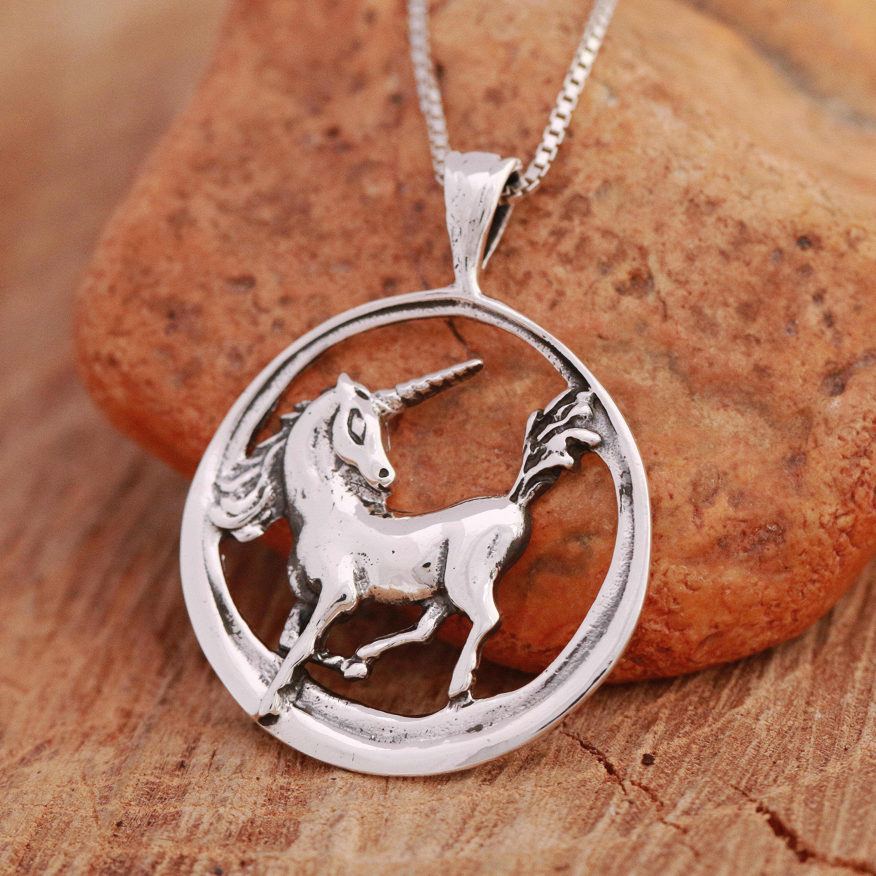Sterling Silver Unicorn Necklace, Silver Unicorn Necklace, Unicorn