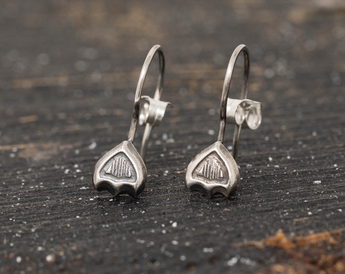Sterling Silver Snowdrop Earrings, Snowdrop Earrings, Tulip Bud Earrings, Flower Bud Earrings, Mothers Day Gift, Gift for Her