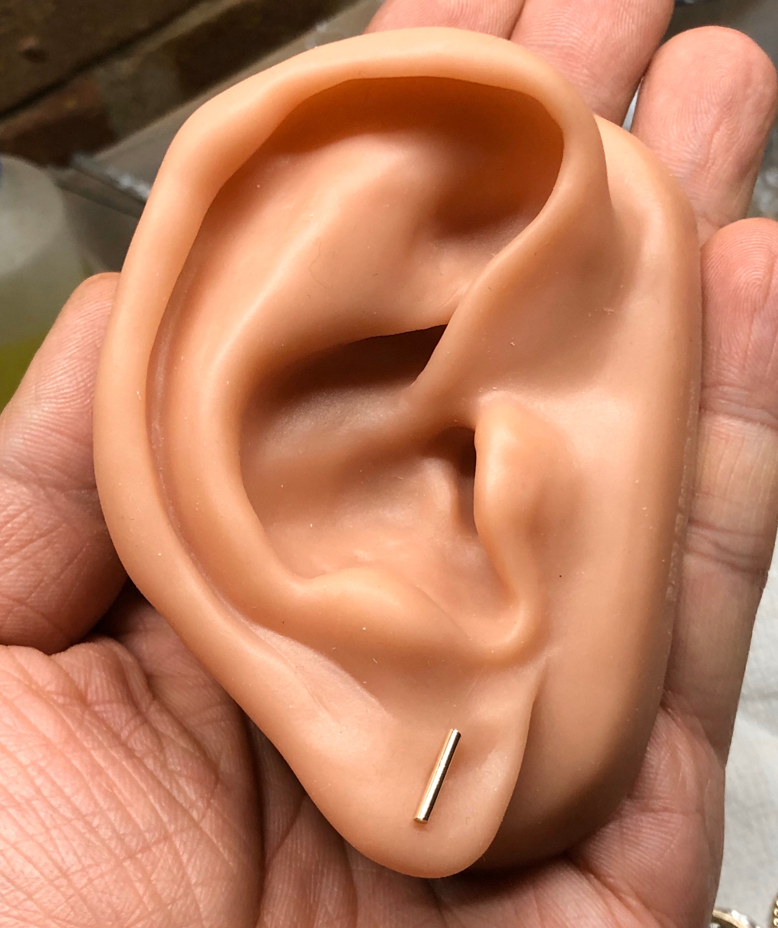 Gold store line earrings