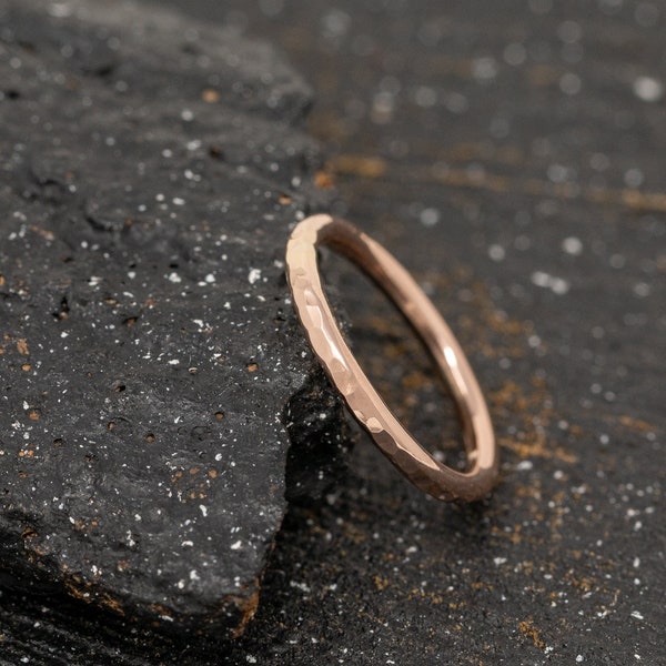SOLID 9ct Rose Gold Ring|2MM Gold Textured Ring|Rose Gold Wedding Band|Gold Wedding Band|Rose Gold Wedding Ring|Wedding Band|Gift for Her