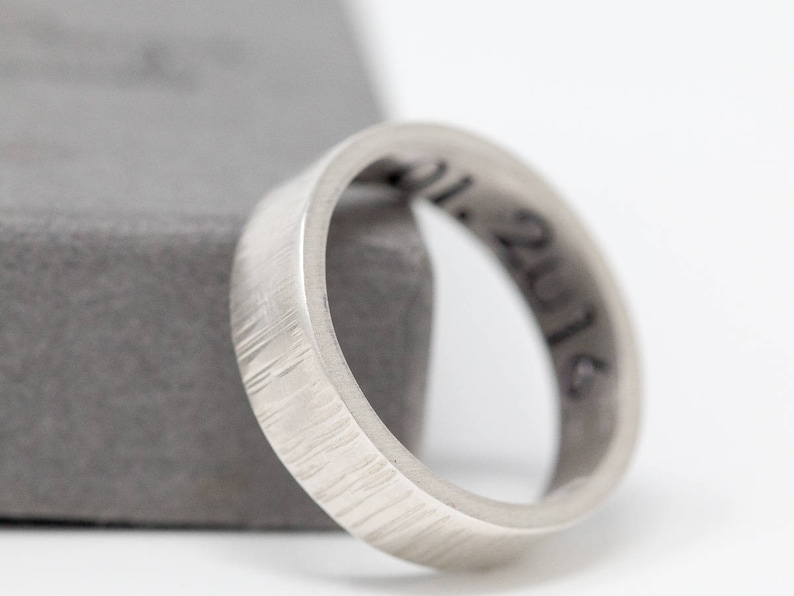 Sterling Silver Anniversary Ring|Sterling Silver Message Ring|Initial Ring|Anniversary Ring|Unisex Silver Ring|Gift for Him|Gift for Her