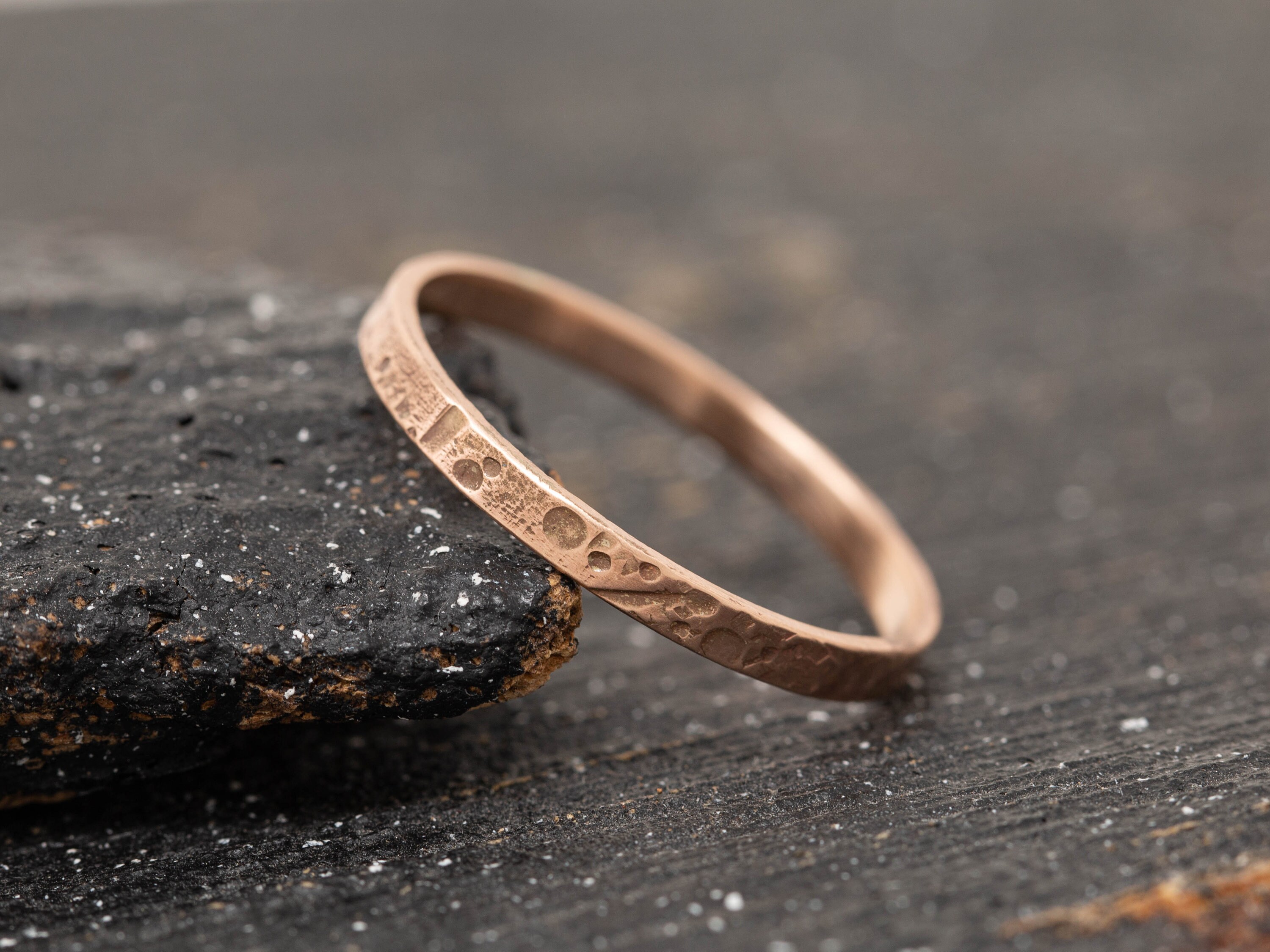 Thin rose store gold ring