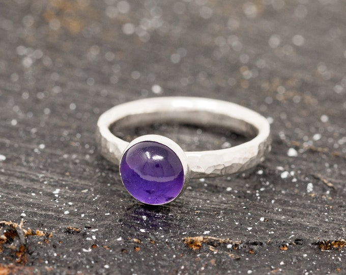 Sterling Silver n Amethyst Ring|Amethyst Ring|Silver Amethyst Ring|February Birthstone Ring|February Birthstone|Gift for Her|Gift for Mother