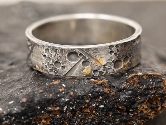 6mm Keum Boo Celestial Ring, Sterling Silver & 24K Gold Wedding Band