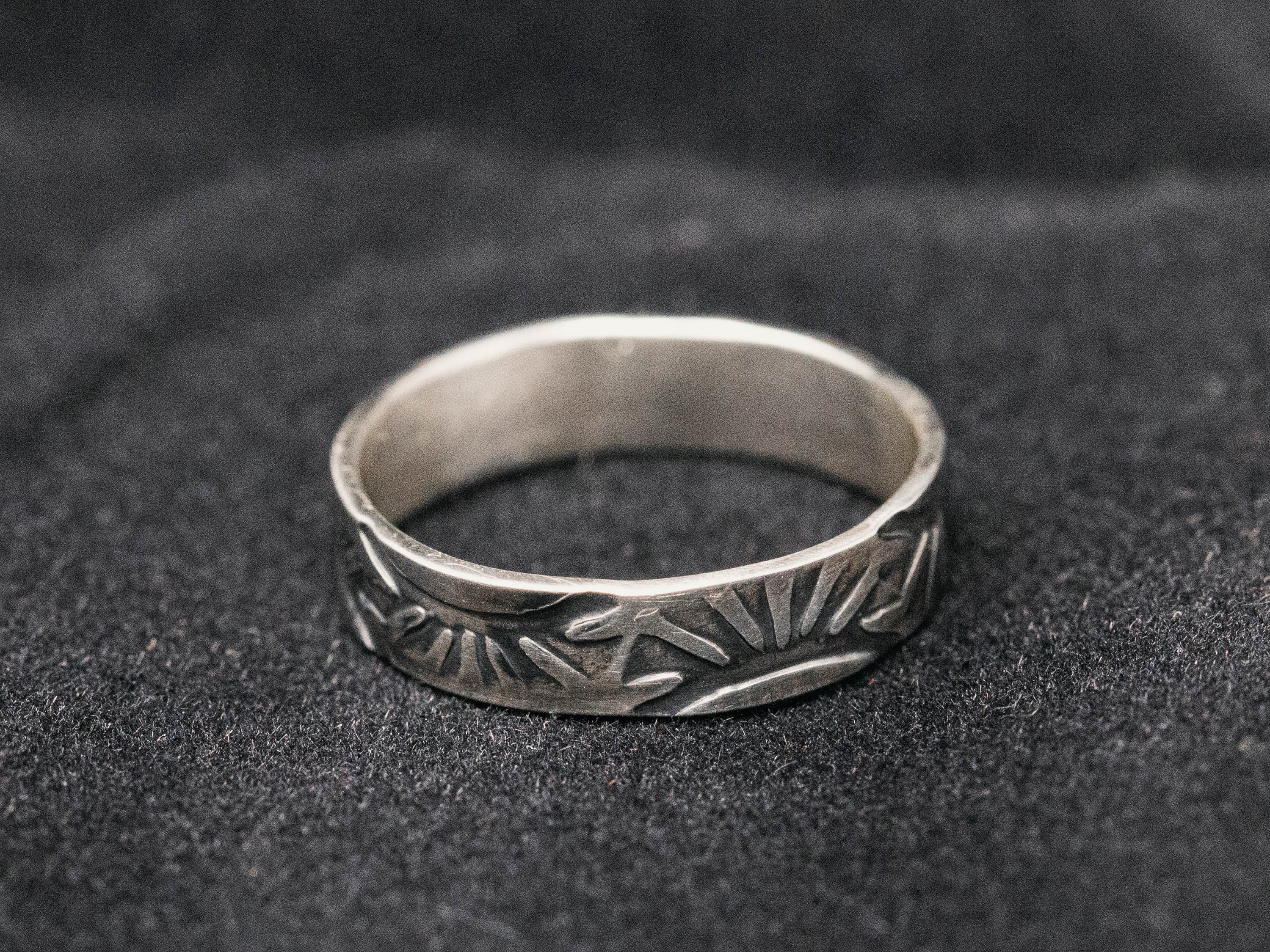 Sterling Silver Navajo Ring Hand Stamped Ring Band Handmade Etsy