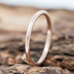 Completus Ring, 1.5mm Wide, in 9ct Rose Gold, Handmade Rose Gold Wedding Ring, Classic, Simple, Minimalistic, Stackable