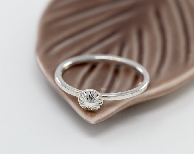 Stella Signet Ring, in Sterling Silver, Stackable Burst Star Design, Elegant Celestial Ring, Minimalist Handmade Statement Jewellery