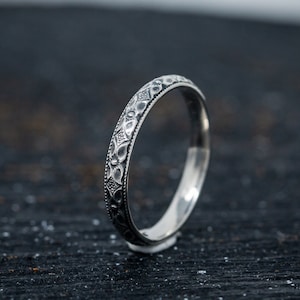 Solid Sterling Silver Flower Ring, Floral Ring, Handmade Vine Ring, Oceanic Ring, Gift for Her image 5