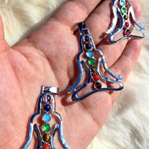 Chakra Crystal Yoga Pendant, Chakra Meditation Necklace, Chakra ...