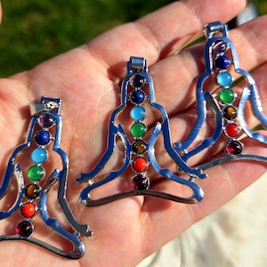Chakra Crystal Yoga Pendant, Chakra Meditation Necklace, Chakra ...