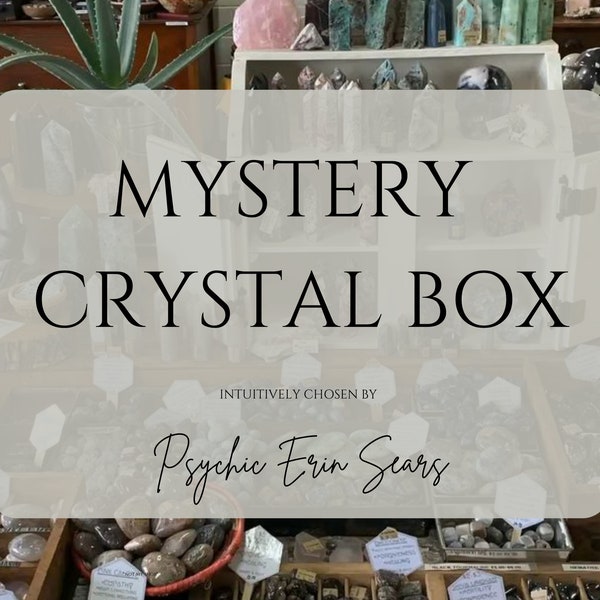 Mystery Crystal Box, crystal gift box, tower, tumble, specimen, jewelry, ultimate value, personalized, intuitively chosen, quality items