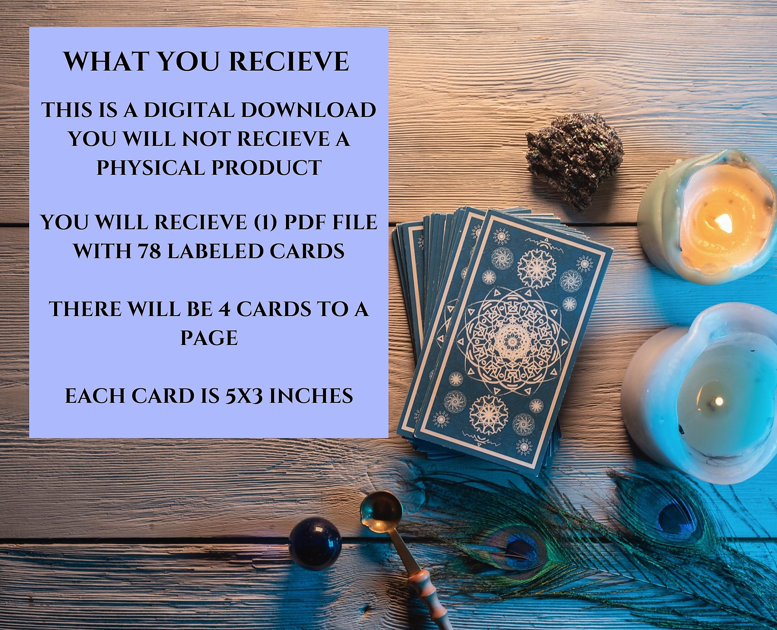 Make Your Own Tarot Tarot Printable Diy Deck Template Design Etsy UK